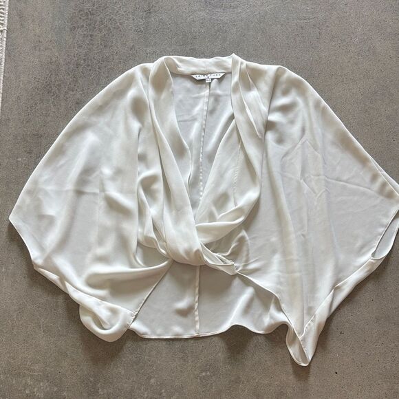 Trina Turk Tops - Trina Turk Cream Drape Blouse